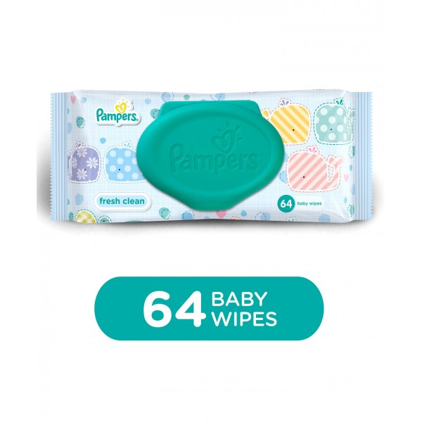Pampers Fresh Clean Baby Wipes (64 Count)